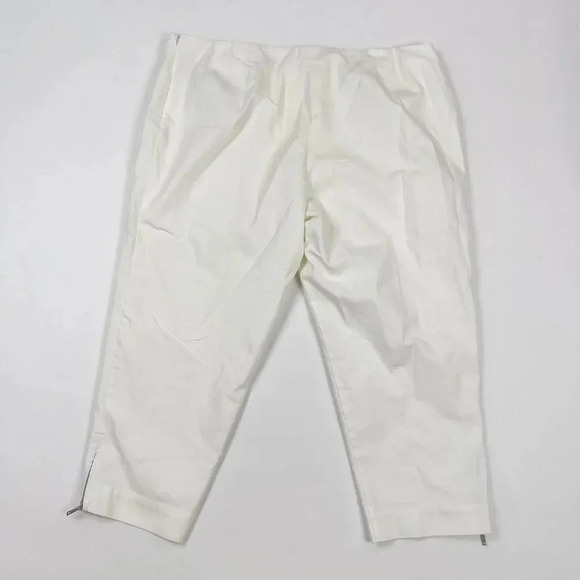 Lafayette 148 White Cropped Pant 24W - Picture 2 of 12